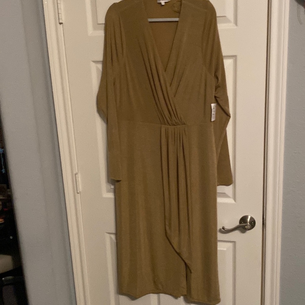 NWT- gold Good American Dress-47